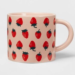 Strawberry Print Coffee Mug 16oz